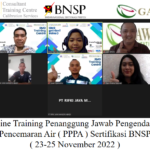 Online Training Penanggung Jawab Pengendalian Pencemaran Air ( PPPA ) Sertifikasi BNSP ( 23-25 November 2022 )