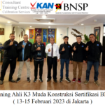 Training Ahli K3 Muda Konstruksi Sertifikasi BNSP ( 13-15 Februari 2023 di Jakarta )