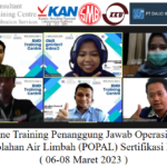 Online Training Penanggung Jawab Operasional Pengolahan Air Limbah (POPAL) Sertifikasi BNSP ( 06-08 Maret 2023 )