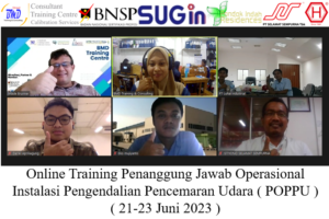 Online Training Penanggung Jawab Operasional Instalasi Pengendalian Pencemaran Udara ( POPPU ) ( 21-23 Juni 2023 )