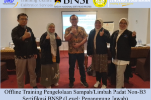 Offline Training Pengelolaan Sampah/Limbah Padat Non-B3 Sertifikasi BNSP (Level: Penanggung Jawab) ( 09-11 Agustus 2023 di Yogyakarta )