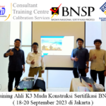 Training Ahli K3 Muda Konstruksi Sertifikasi BNSP ( 18-20 September 2023 di Jakarta )