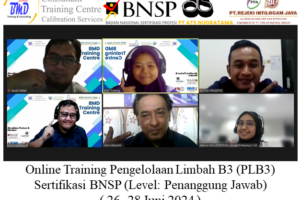 Online Training Pengelolaan Limbah B3 (PLB3) Sertifikasi BNSP (Level: Penanggung Jawab) ( 26- 28 Juni 2024 )
